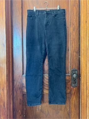 Everlane High-Rise Stovepipe Jeans — Black